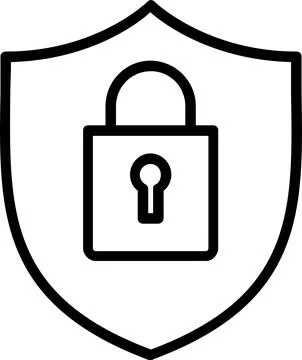 Security Line Icon Design Stock Illustration