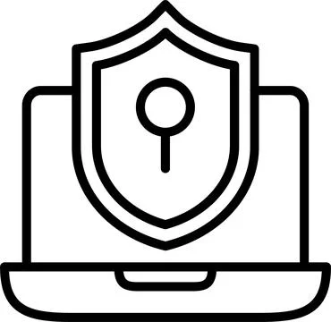 Security Line Icon Design Stock Illustration