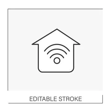 Security line icon Illustrazione stock