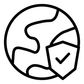 Security line icon vector illustration isolated on white background Stock Illustration