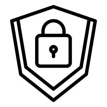 Security line icon vector illustration isolated on white background Stock Illustration