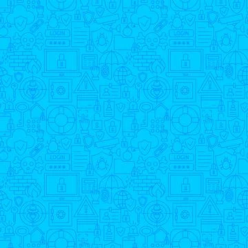 Security Line Seamless Pattern Stock Illustration