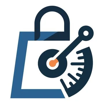 Security Lock with Access Control Dial Illustration Stock Illustration