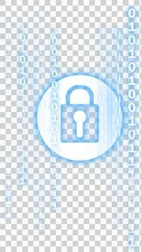 Security lock with binary code Stock Illustration