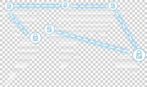 Security lock with connecting lines Stock Illustration