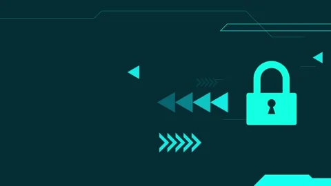 Security lock for cybersecurity data information protection Stock Footage 307707407