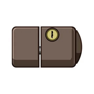 Security lock device protecting home and property Stock Illustration