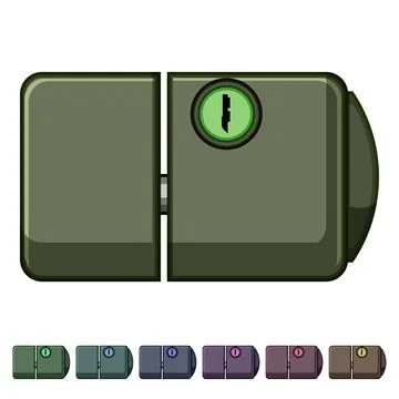 Security lock device protecting home and property Stock Illustration