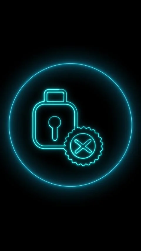 Security lock icon animation. Stock Footage 345963331
