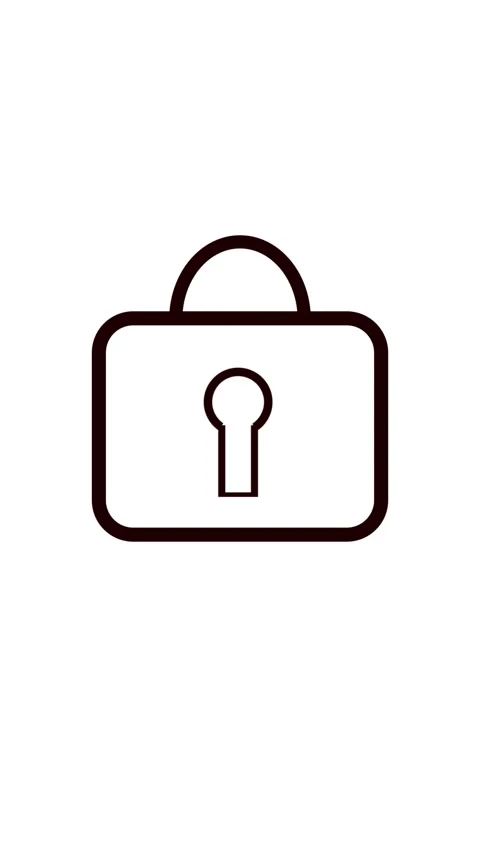 Security lock icon animation showing protective digital privacy symbol appe.. Stock Footage 339215329
