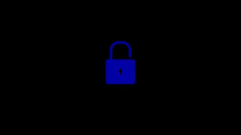 Security lock icon animation,lock and unlock stock line icon concept with B.. Stock Footage 303031524