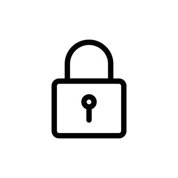 Security Lock Icon Ideal for Privacy and Data Protection Stock Illustration