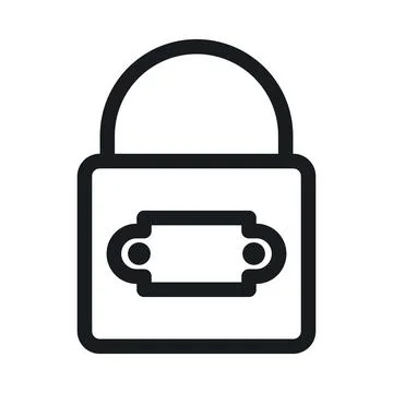 Security Lock Icon Ideal for Privacy and Data Protection Illustrazione stock