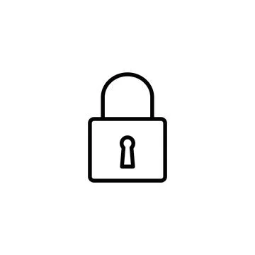 Security Lock Icon Perfect for Data Protection and Privacy Stock Illustration