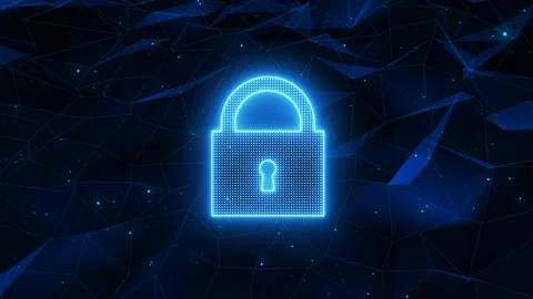 Security lock icon technology concept Stock Footage 222696711