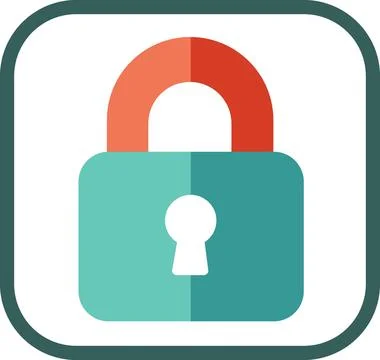 Security lock icon for user privacy Illustrazione stock
