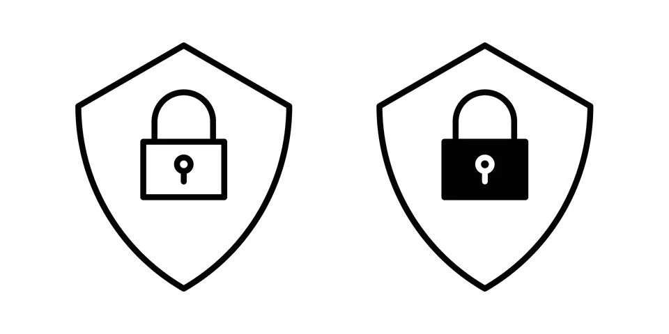 Security lock icon vector symbol graphics Stock Illustration