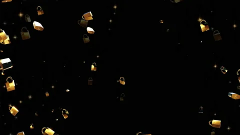 Security lock particle loop animation Stock Footage 163405187