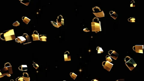 Security lock particle loop animation Stock Footage 163405351