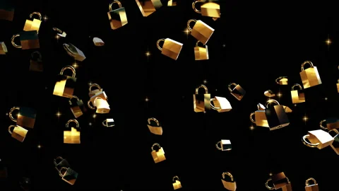 Security lock particle loop animation Stock Footage 163405444