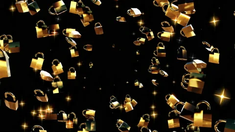 Security lock particle loop animation Stock Footage 163405544