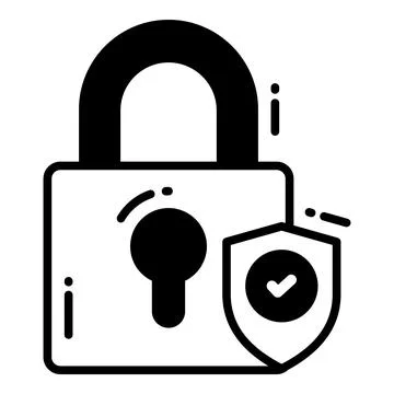 Security Lock, Protection and security vector icons set cyber computer netw.. Stock Illustration