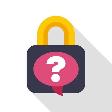 Security lock showing question mark for unknown data Stock Illustration