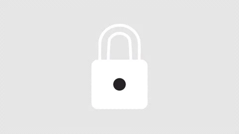 Security Lock Unlocking Animation on a Transparent Background. Stock Footage 263892348