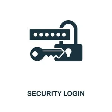 Security Login creative icon. Simple element illustration. Security Login Stock Illustration
