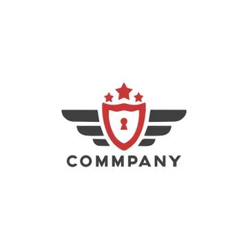 Security logo modern and Phoenix bird logo vector Stock Illustration