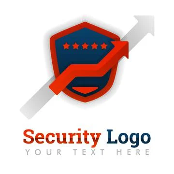 Security logo template for mobile apps providers, marketplace, ratings, e-com Stock Illustration
