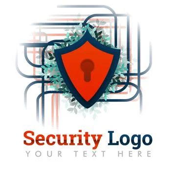 Security logo template for network protection, secure internet, online, e-com Stock Illustration