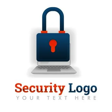 Security logo template for secure window, operating system, safe desktop, sof Stock Illustration