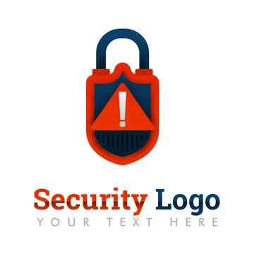 Security logo template for security key, hacking warning, data protection, da Stock Illustration