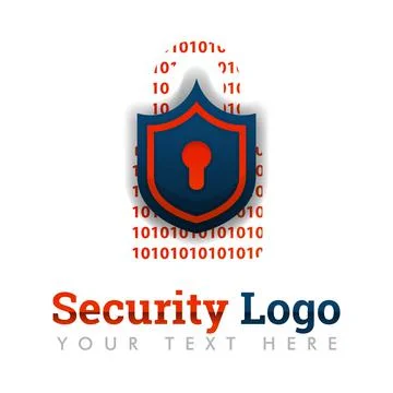 Security logo template for security software, customer protection, data prote Stock Illustration
