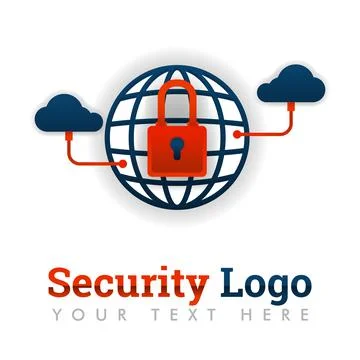Security logo template for storage, warehouse, network, service providers, in Stock Illustration