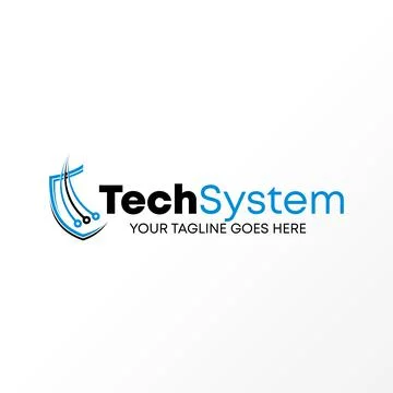 Security logo vector. Tech abstract design concept. Stock Illustration