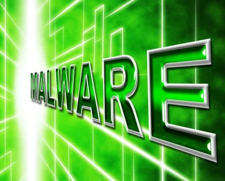 Security malware showing private attack and secured Stock Illustration