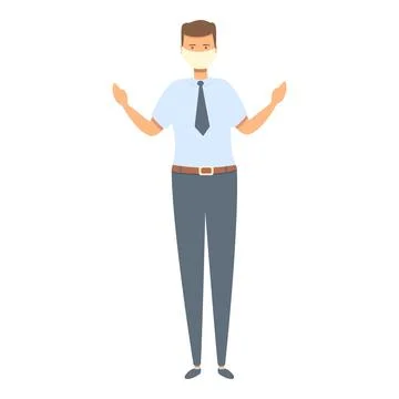 Security man in mask icon cartoon vector. Medical face Stock Illustration