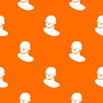 Security man pattern vector orange Stockillustratie