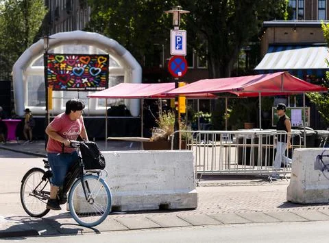 Security measures in Amsterdam for Pride celebration, Netherlands - 29 Jul 2026 Stock Photos