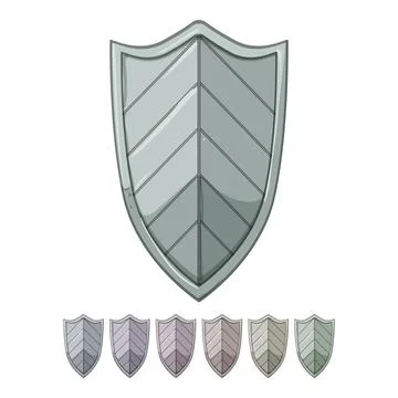 Security medieval shield cartoon vector graphic Stock-Illustration