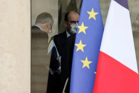 Security meeting at the Elysee Palace, Paris, France - 24 Feb 2022 Foto stock