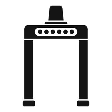 Security metal detector gate using for scanning people passing through control Stock Illustration