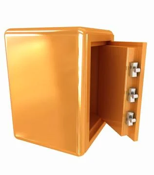 Security metal safe with empty space inside Security metal safe with empty... Stock Photos