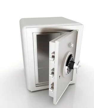 Security metal safe with empty space inside Security metal safe with empty... Stock Photos
