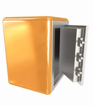 Security metal safe with empty space inside Security metal safe with empty... Stock Photos