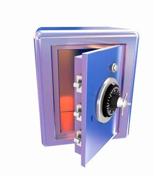 Security metal safe with empty space inside Security metal safe with empty... Stock Photos