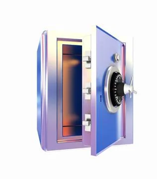 Security metal safe with empty space inside Security metal safe with empty... Stock Photos