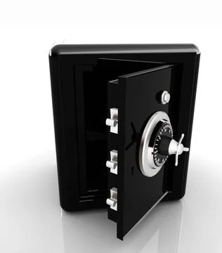 Security metal safe with empty space inside Security metal safe with empty... Stock Photos